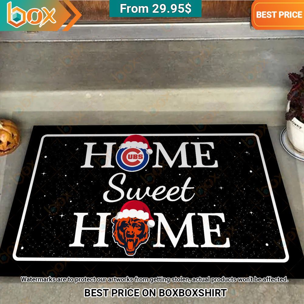 Home Sweet Home Chicago Cubs Chicago Bears Doormat Cool look bro
