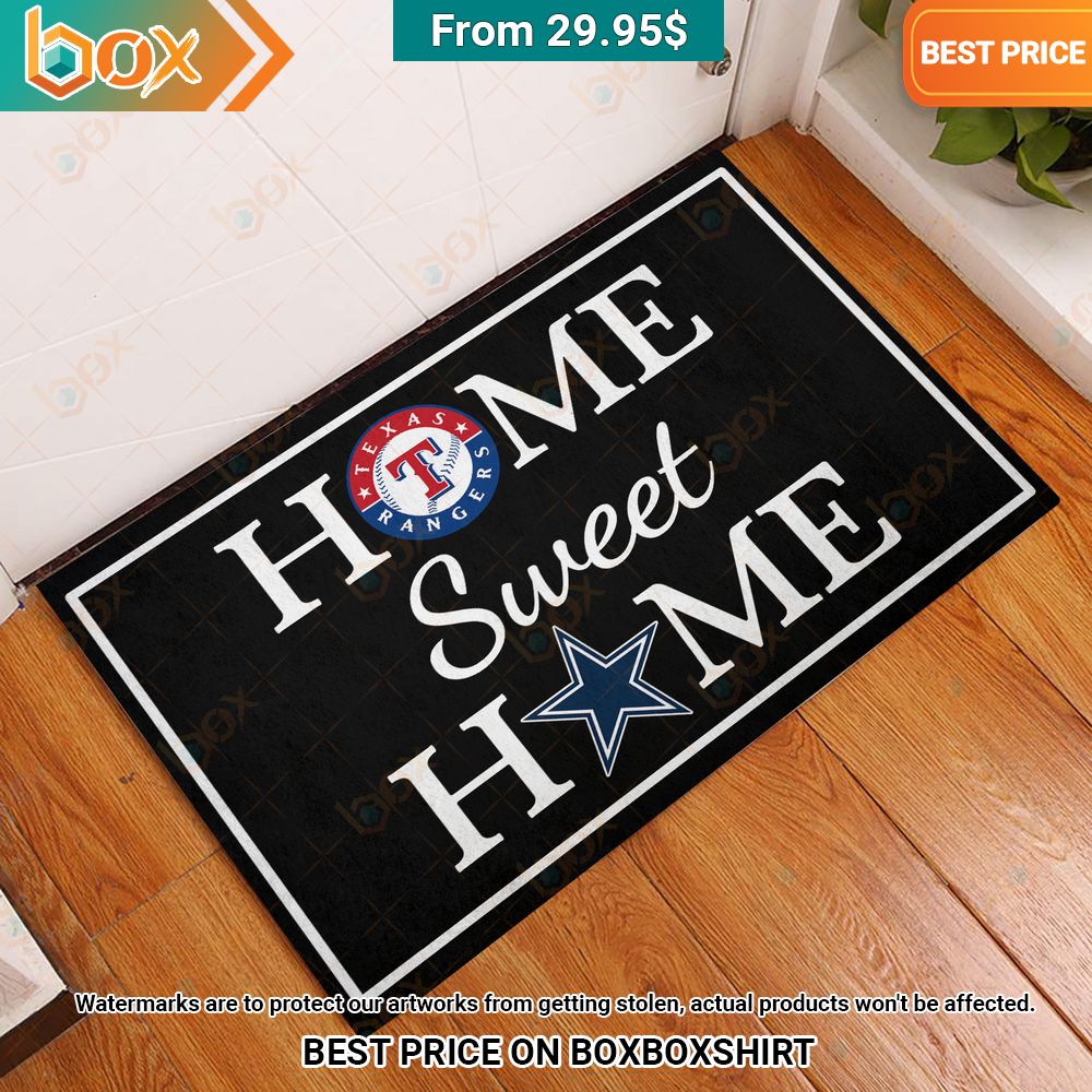 Home Sweet Home Texas Rangers Dallas Cowboys Doormat She has grown up know