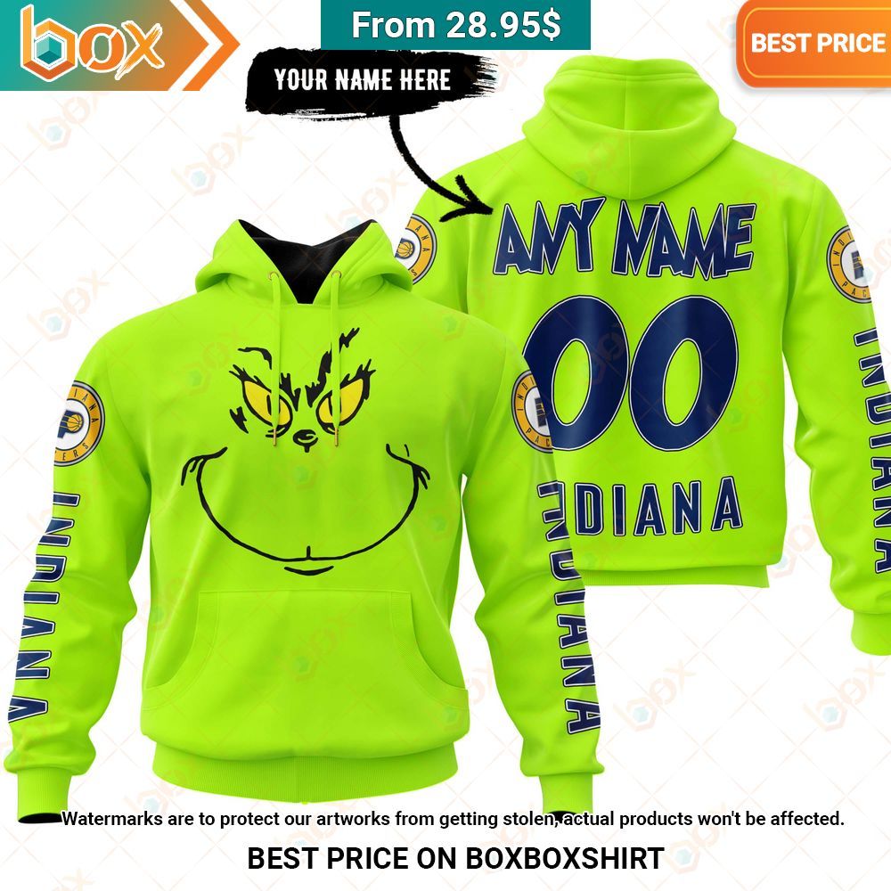 Indiana Pacers Grinch Face Custom Shirt Radiant and glowing Pic dear