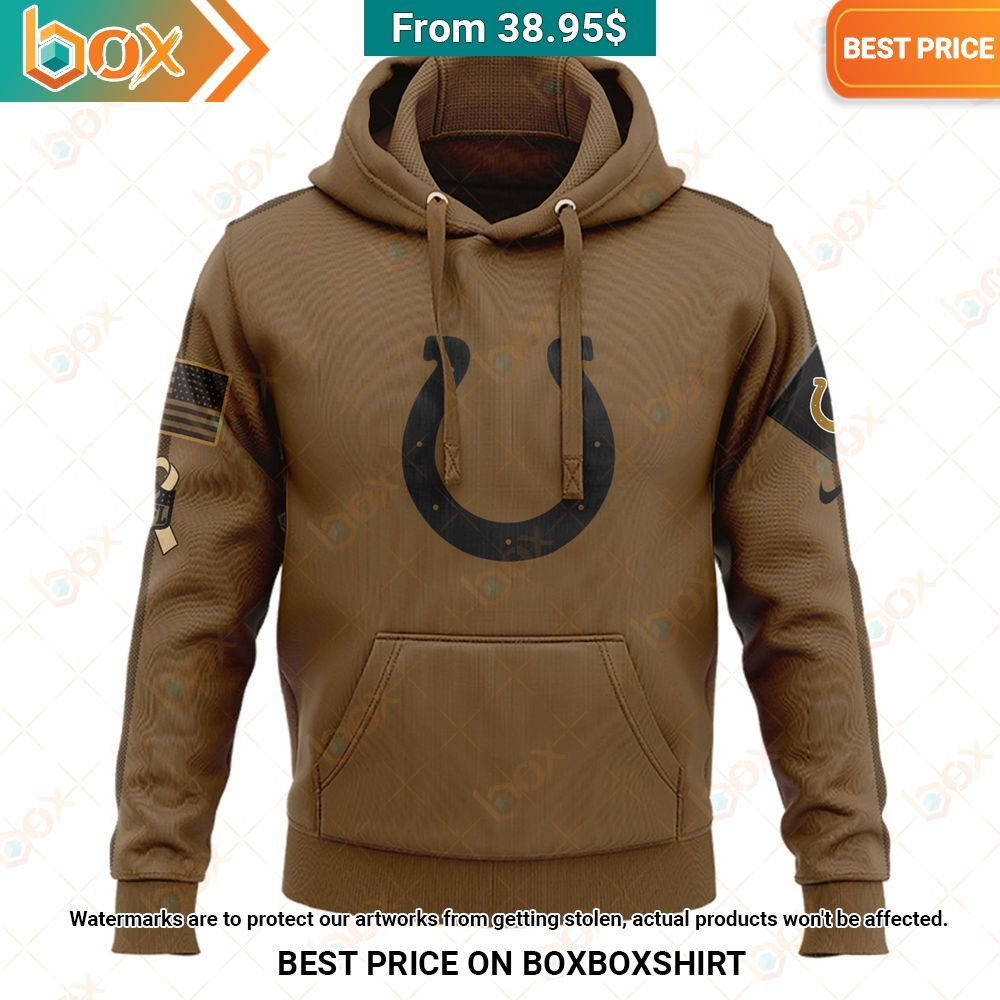 Indianapolis Colts Salute to Service Veterans Pullover Hoodie Stand easy bro