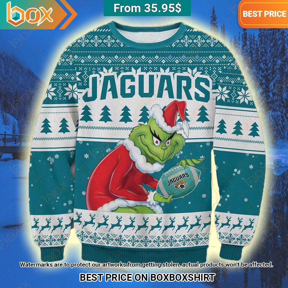 Jacksonville Jaguars Grinch Christmas Sweater Loving click