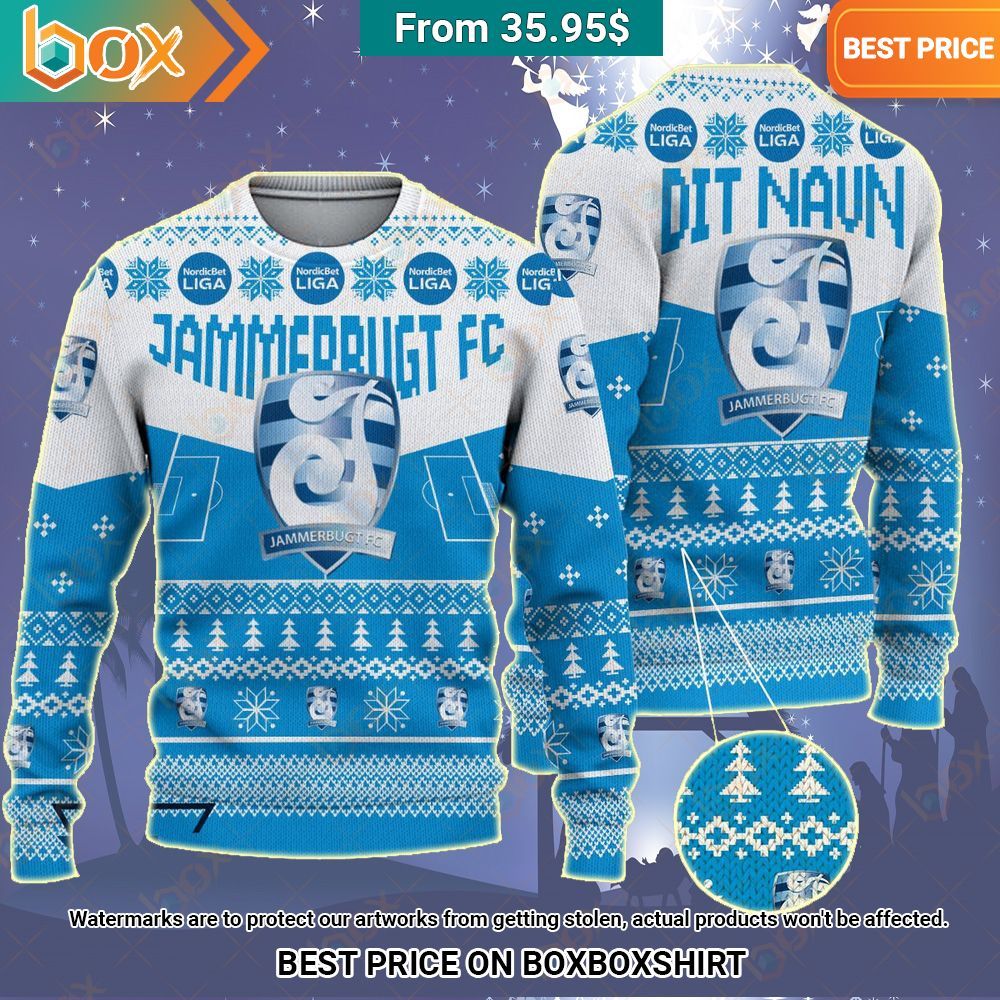Jammerbugt FC Christmas Sweater Bless this holy soul, looking so cute