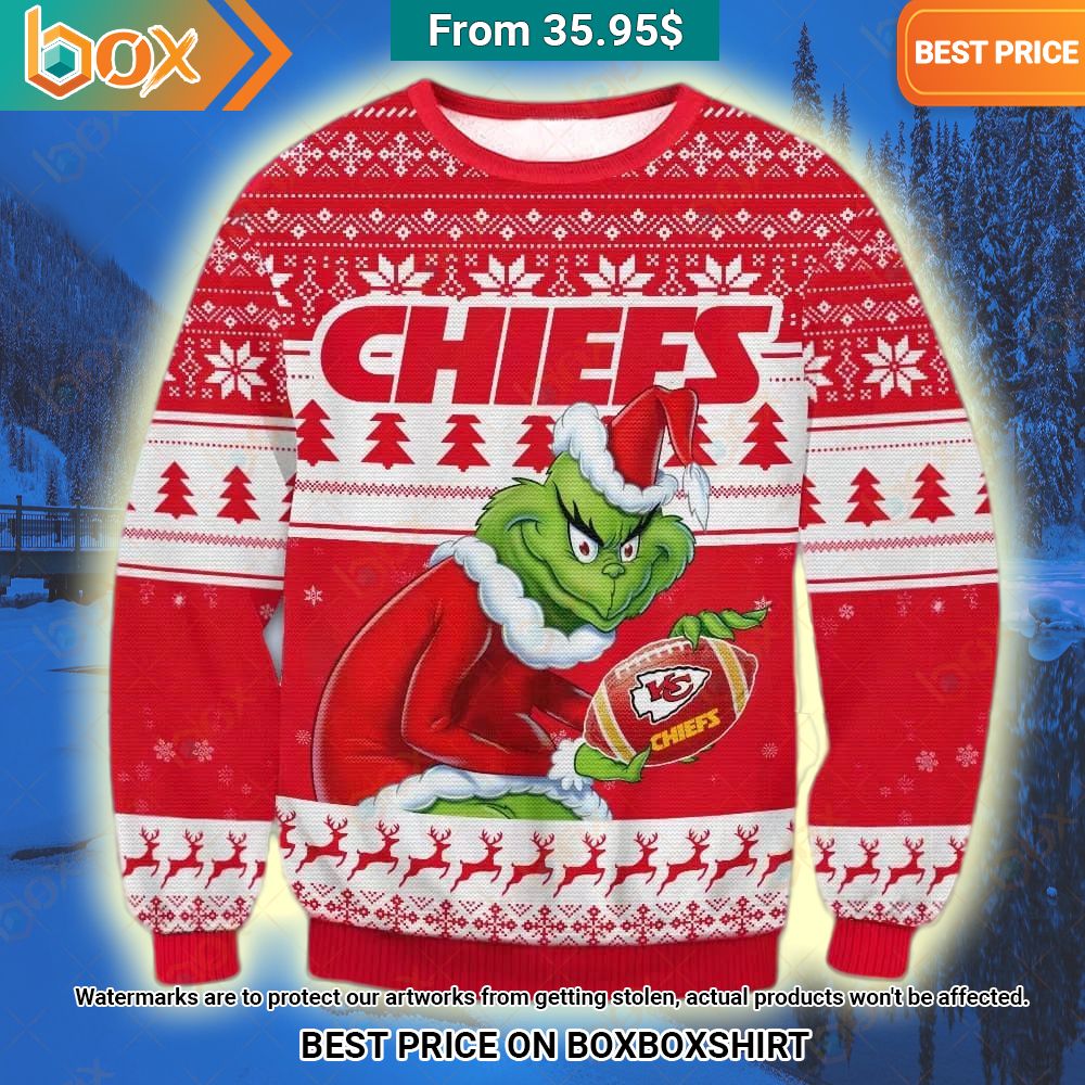 Kansas City Chiefs Grinch Christmas Sweater You look so healthy and fit
