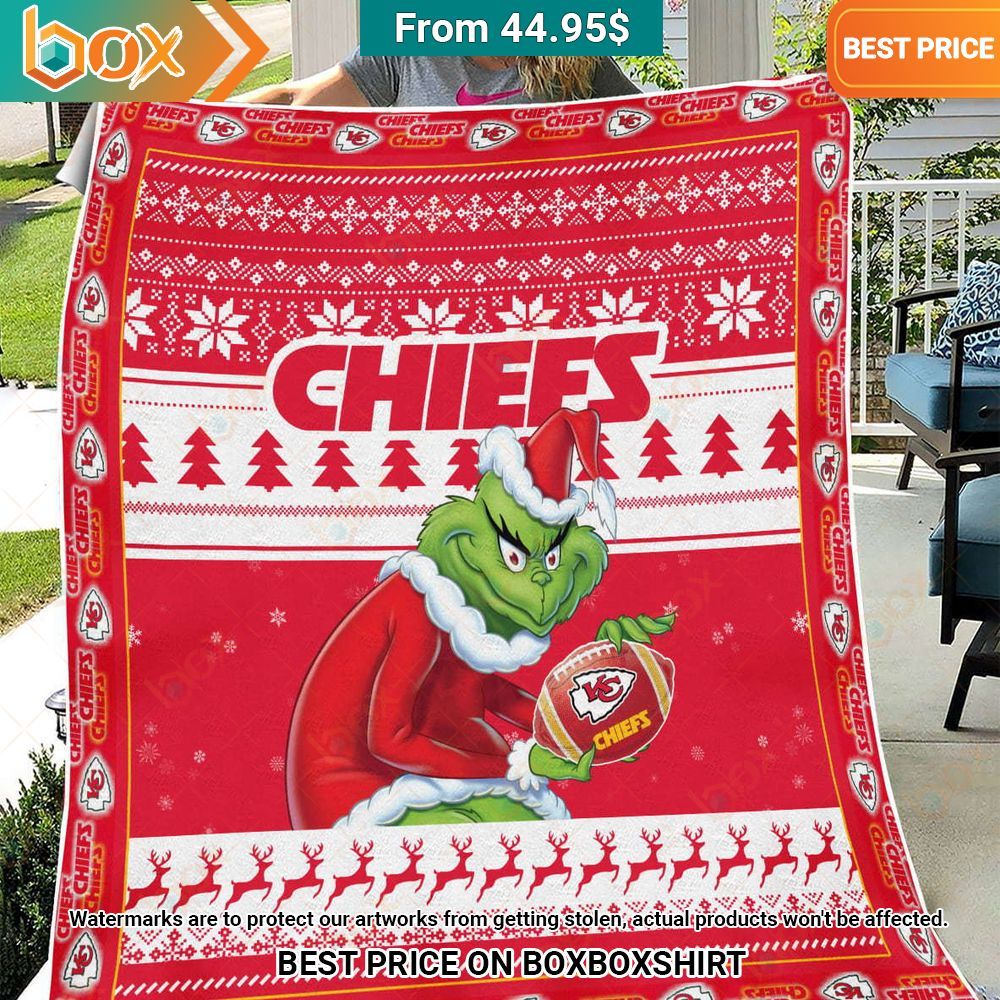 Kansas City Chiefs The Grinch Christmas Blanket You look fresh in nature