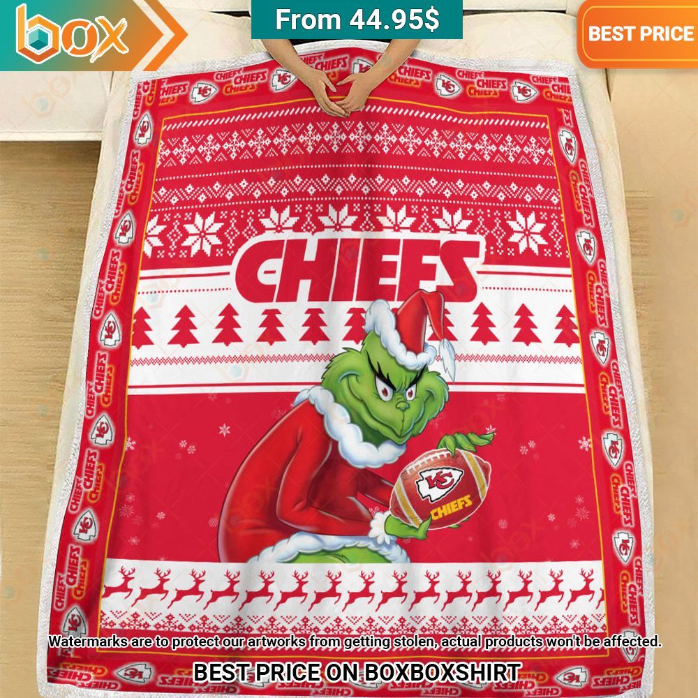 Kansas City Chiefs The Grinch Christmas Blanket Impressive picture.