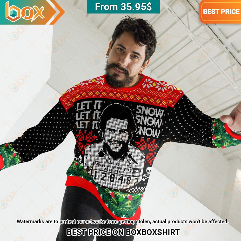 Let it Snow Navidad 128482 Pablo Escobar Sweater Eye soothing picture dear