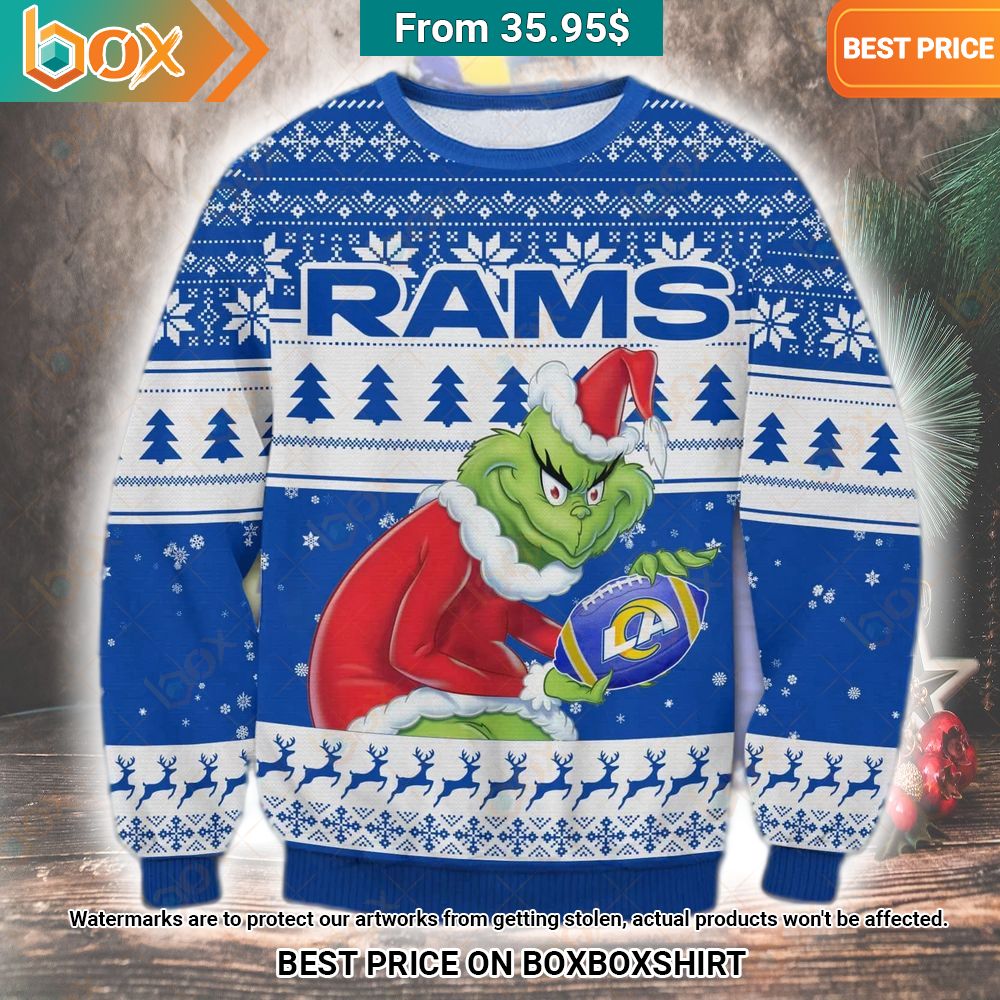 Los Angeles Rams Grinch Christmas Sweater Lovely smile