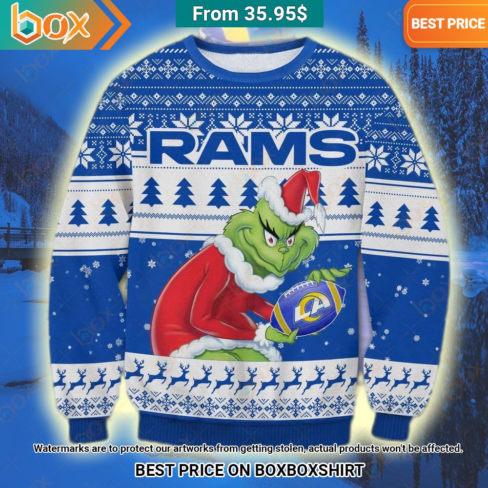 Los Angeles Rams Grinch Christmas Sweater Good one dear