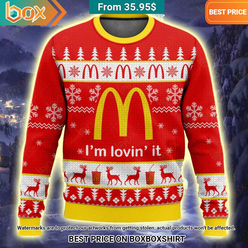 McDonald’s I'm Lovin' It Christmas Sweater Which place is this bro?