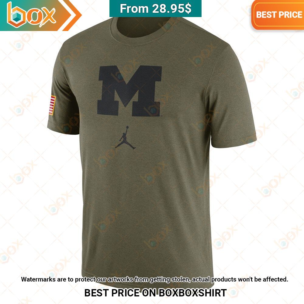 Michigan Wolverines Jordan Brand Salute to Service T shirt Looking so nice