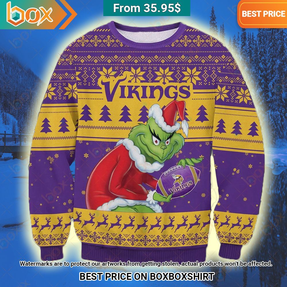 Minnesota Vikings Grinch Christmas Sweater You are always amazing