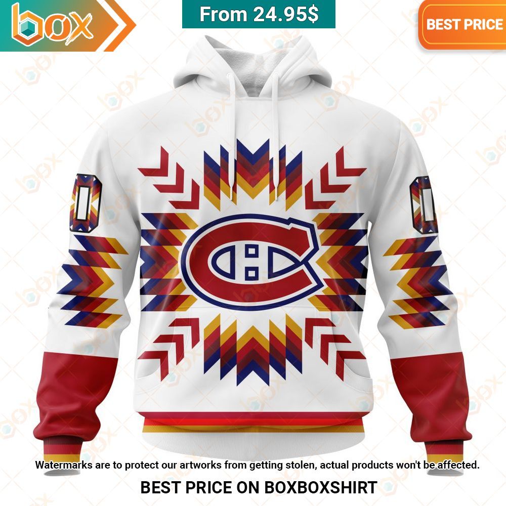 Montreal Canadiens Native Pattern Custom Hoodie I am in love with your dress