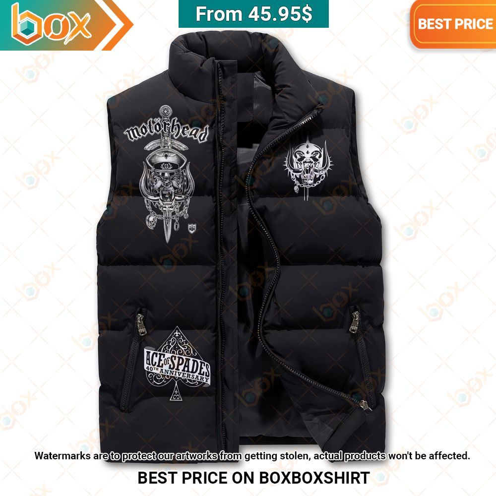 Motörhead Sleeveless Puffer Down Jacket Oh my God you have put on so much!