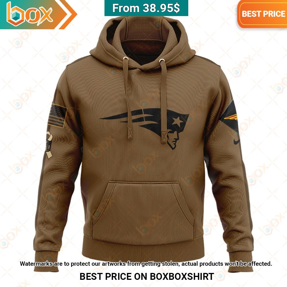 New England Patriots Salute to Service Veterans Pullover Hoodie Lovely smile