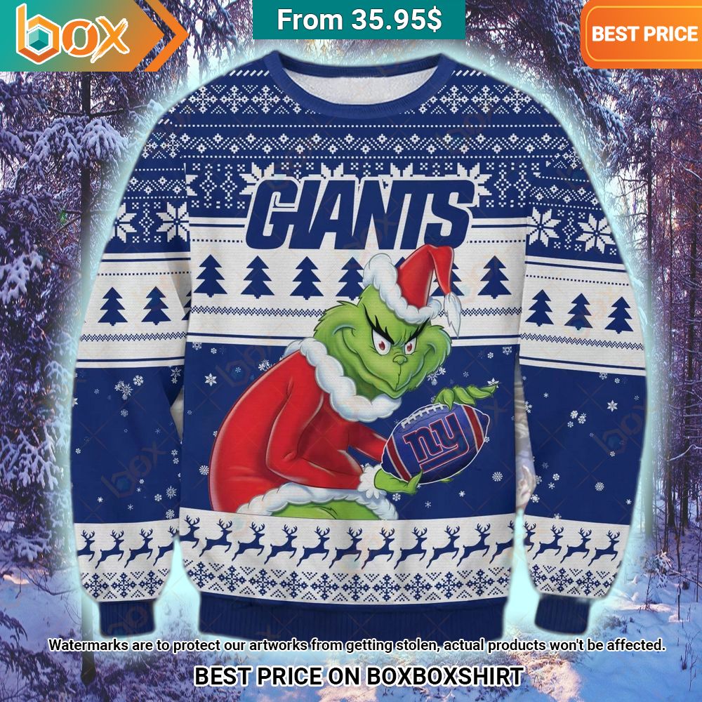 New York Giants Grinch Christmas Sweater Stunning