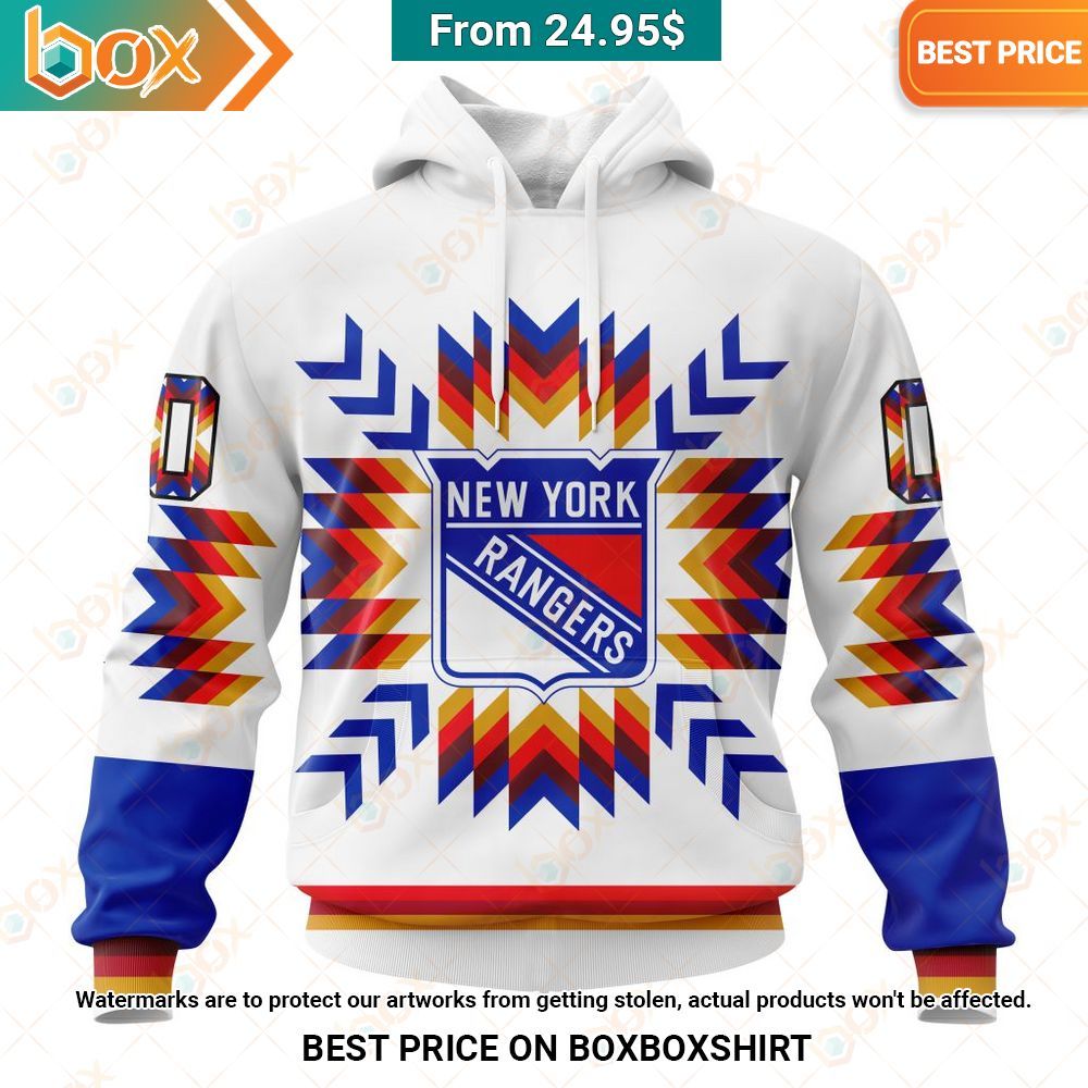 New York Rangers Native Pattern Custom Hoodie You guys complement each other