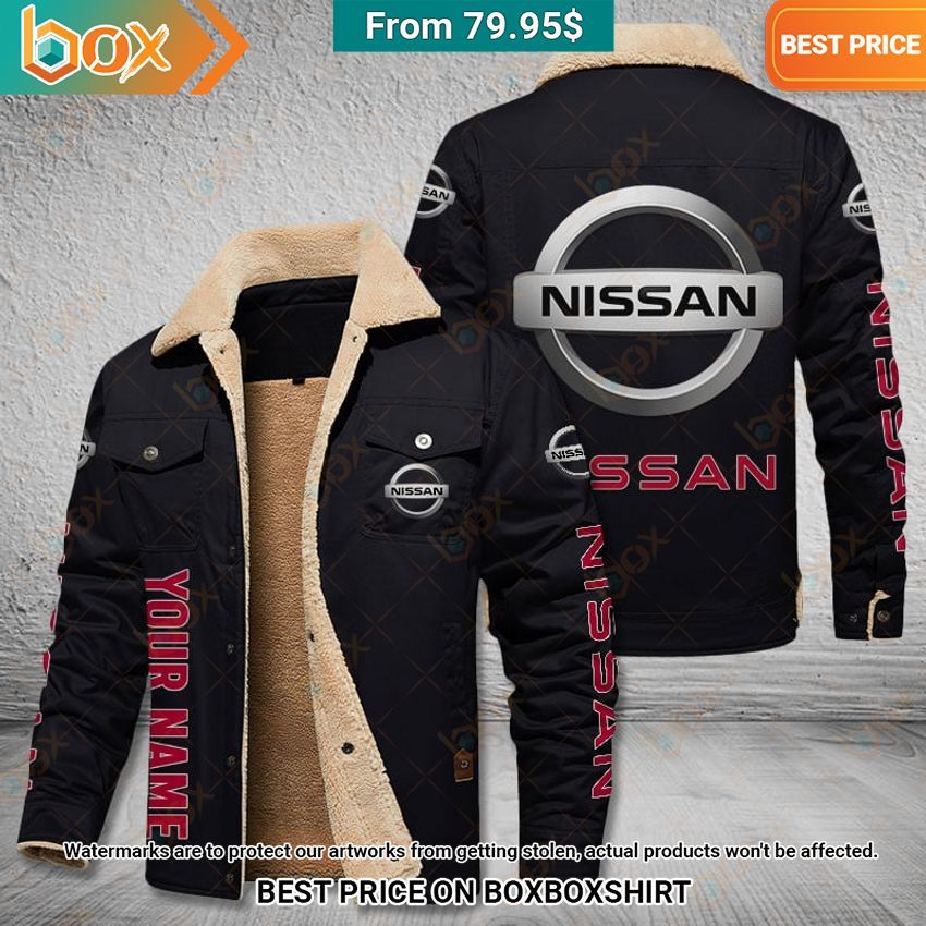 Nissan Custom Fleece Leather Jacket Amazing Pic