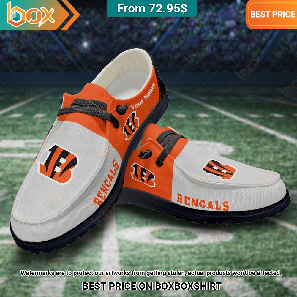 Personalized Cincinnati Bengals Hey Dude Shoes Natural and awesome