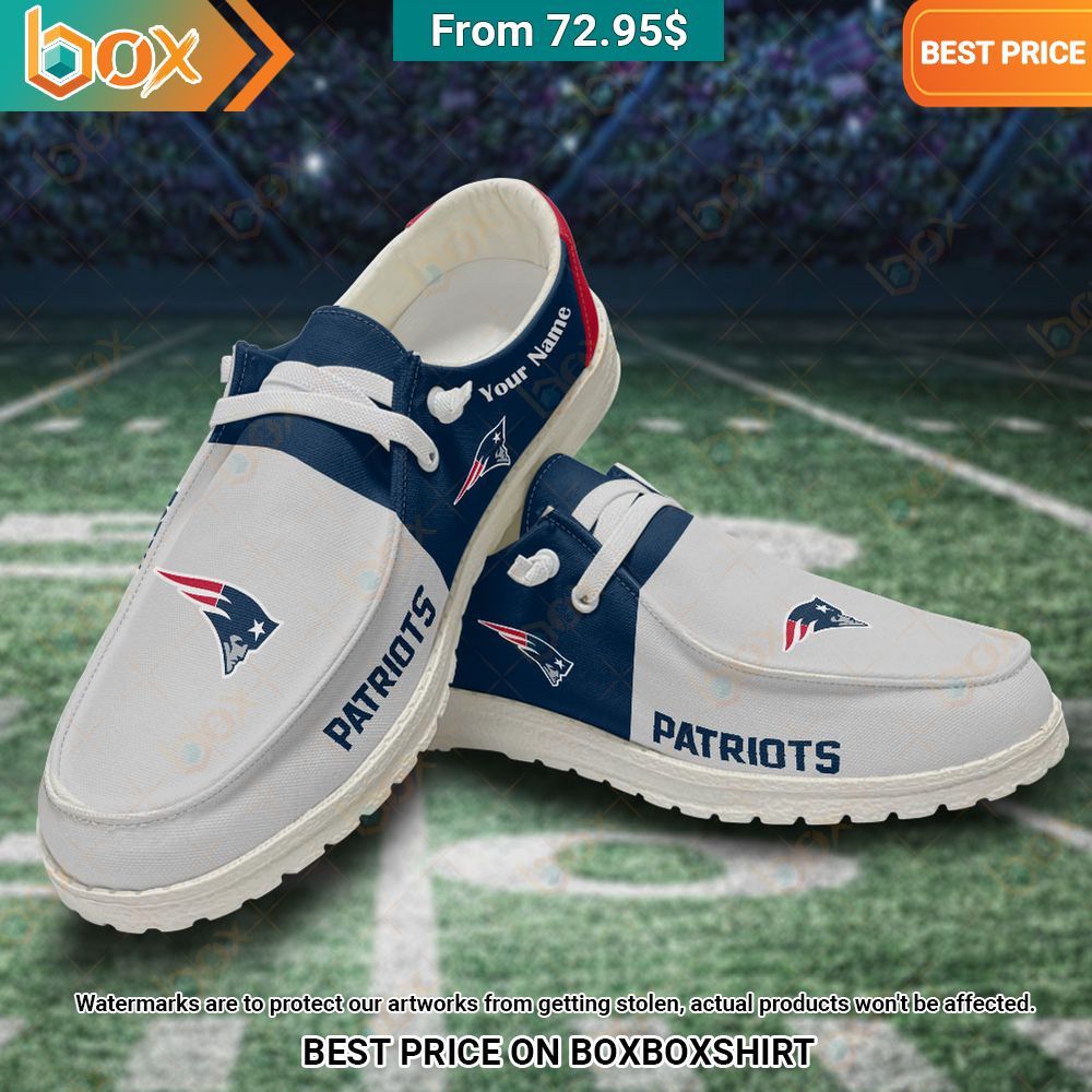 Personalized New England Patriots Hey Dude Shoes You look beautiful forever
