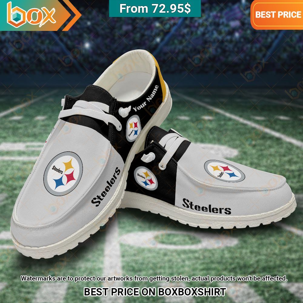 Personalized Pittsburgh Steelers Hey Dude Shoes Nice place and nice picture