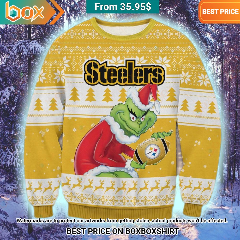 Pittsburgh Steelers Grinch Christmas Sweater Amazing Pic