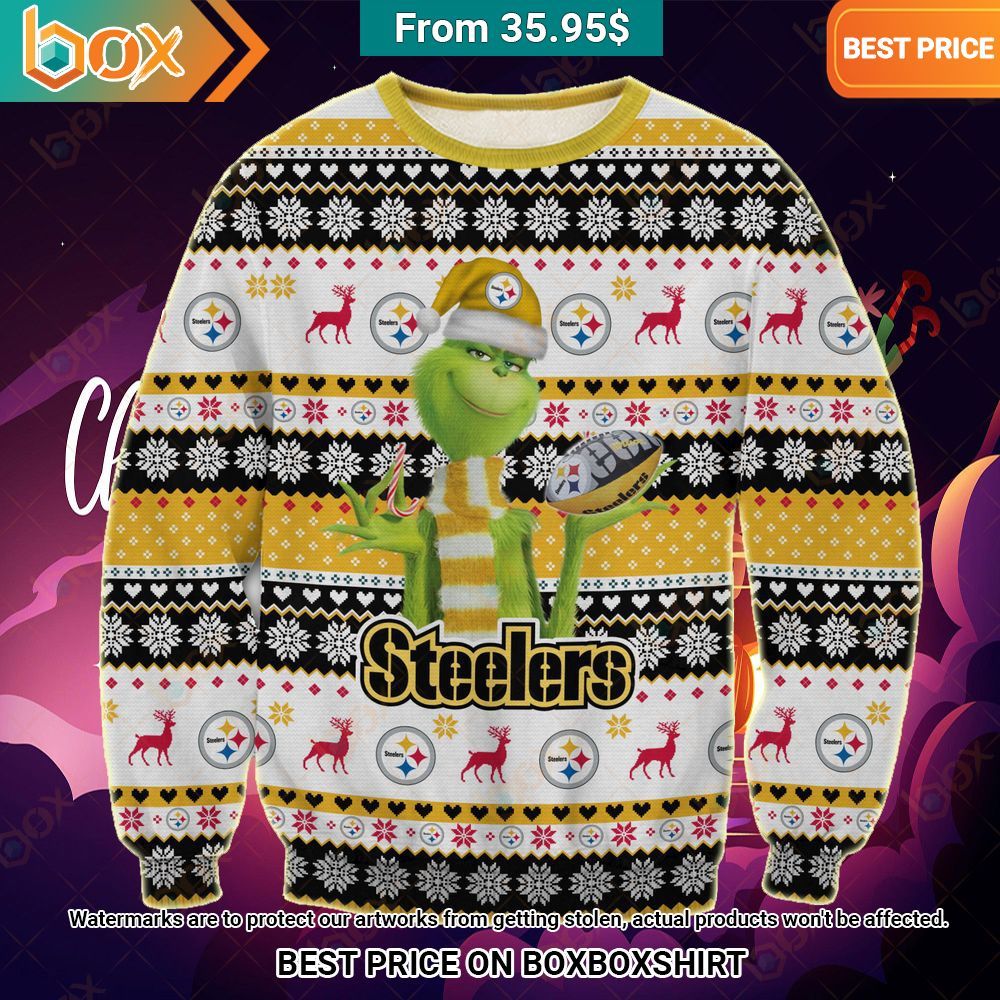 Pittsburgh Steelers The Grinch Sweater You look beautiful forever