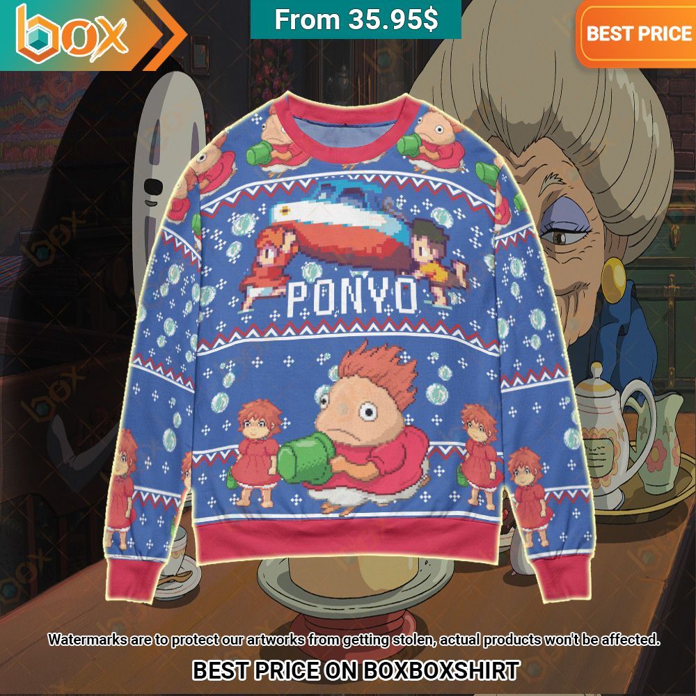 Ponyo Transforming Christmas Sweater You tried editing this time?