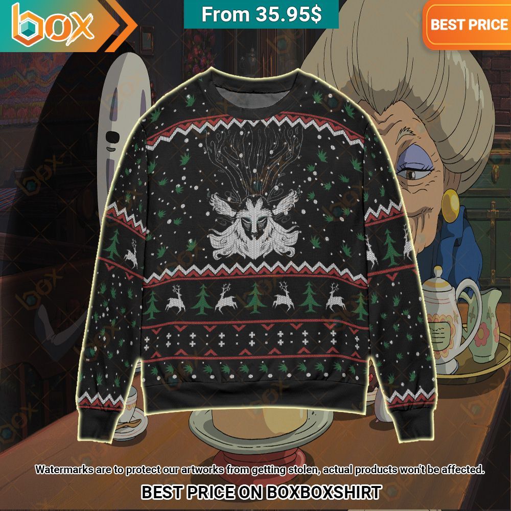 Princess Mononoke Shishigami Christmas Sweater Sizzling