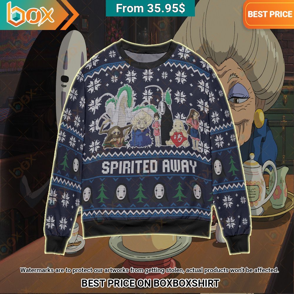 Spirited Away Anime Christmas Sweater Handsome as usual
