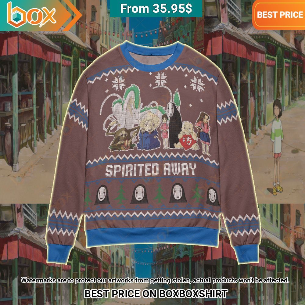 Spirited Away Characters Christmas Sweater I am in love with your dress