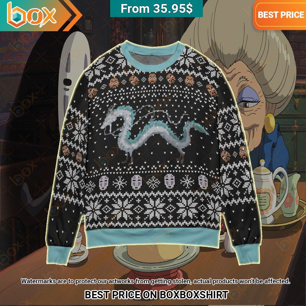 Spirited Away Haku Dragon Anime Christmas Sweater Is this your new friend?