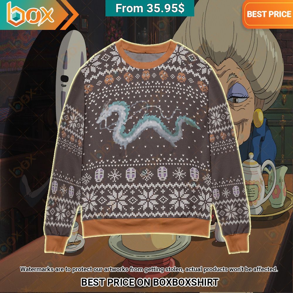Spirited Away Haku Dragon Christmas Sweater Loving, dare I say?