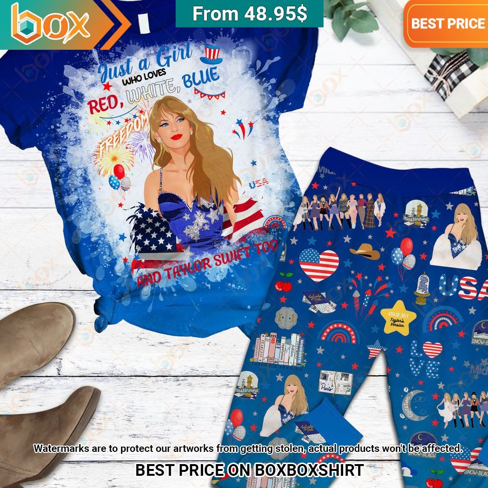 taylor swift just a girl who loves red white blue pajamas set 1 87.jpg