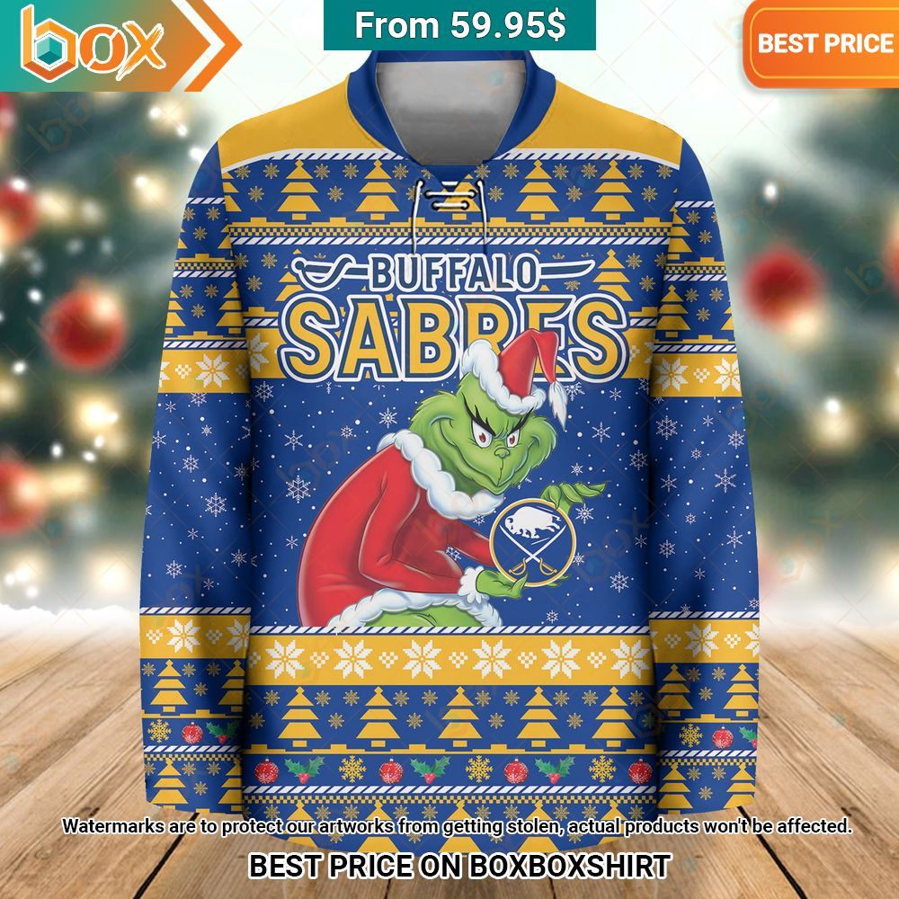 The Grinch Buffalo Sabres Hockey Jersey You tried editing this time?