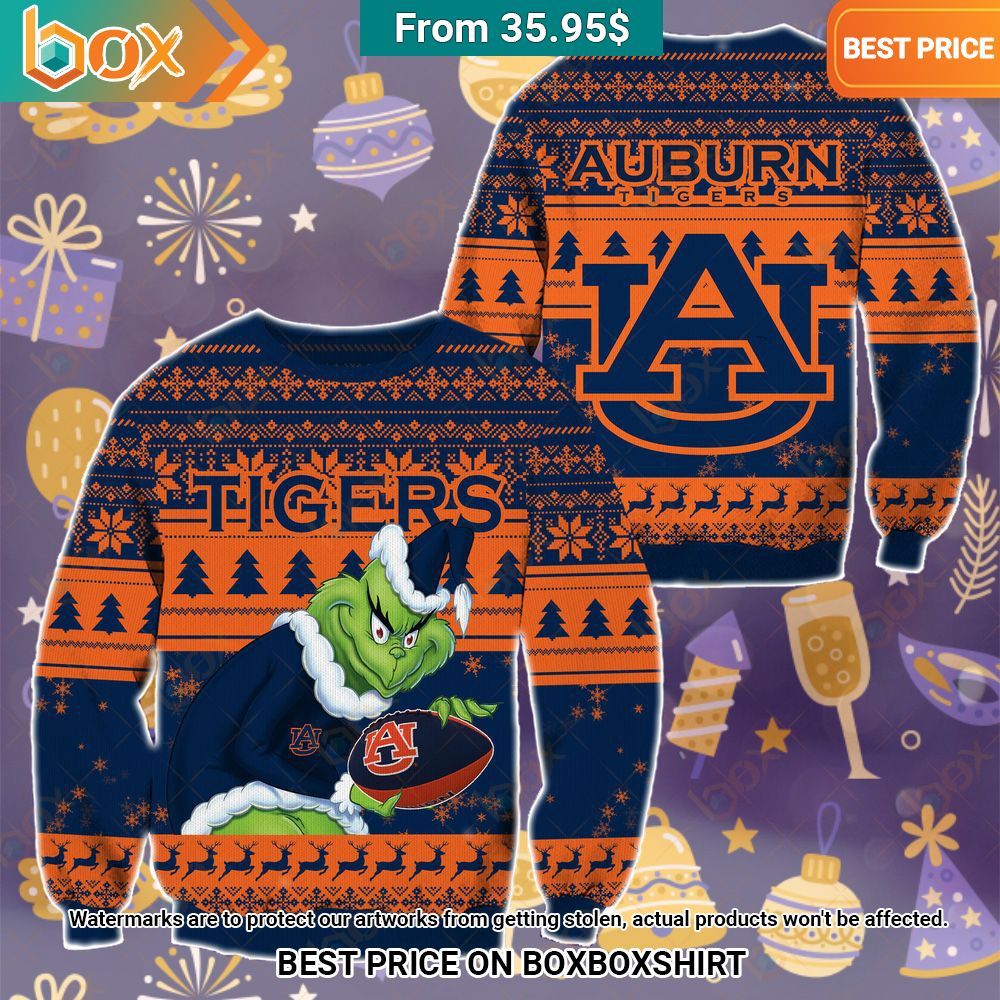 The Grinch Christmas Auburn Tigers Sweater Stunning