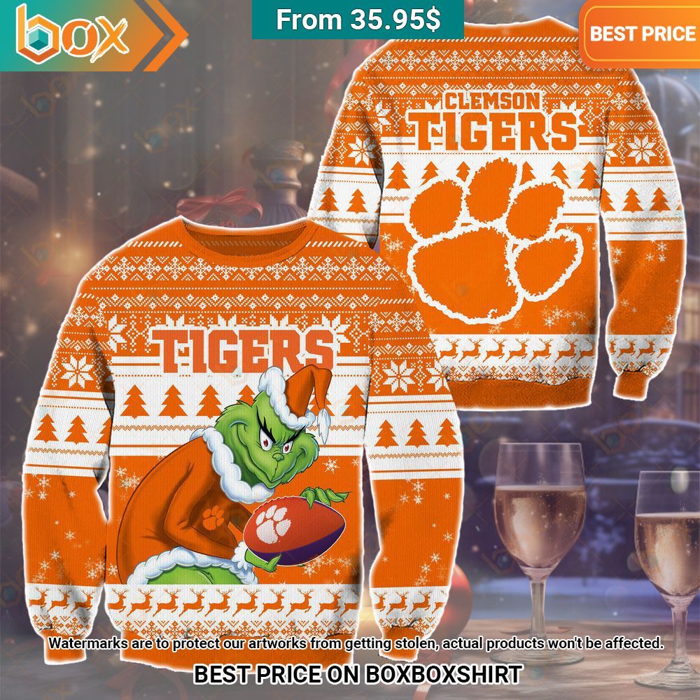 The Grinch Christmas Clemson Tigers Sweater Impressive picture.