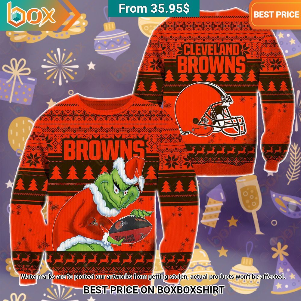 The Grinch Christmas Cleveland Browns Sweater Looking so nice