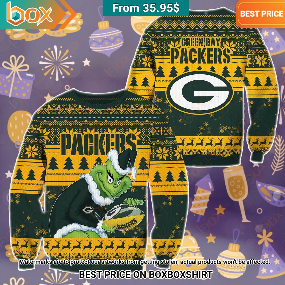 The Grinch Christmas Green Bay Packers Sweater Stunning