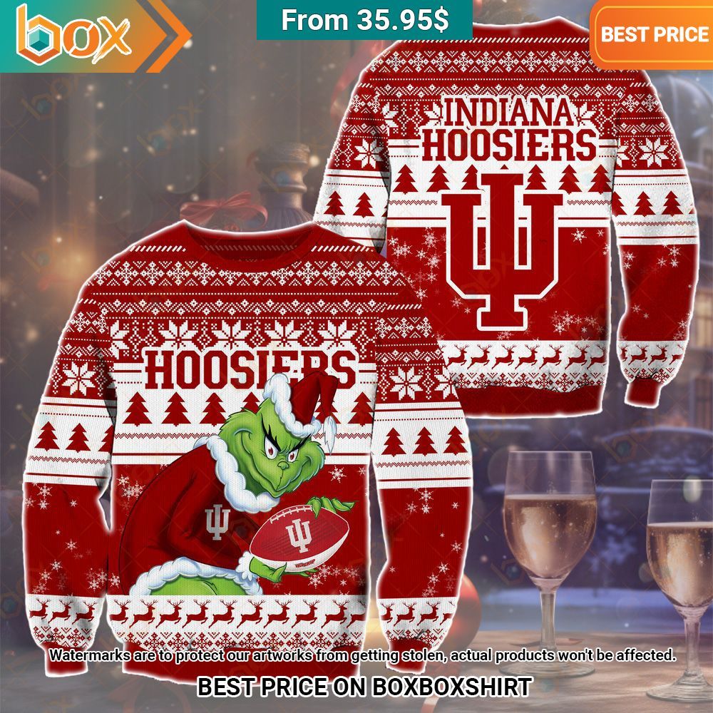 The Grinch Christmas Indiana Hoosiers Sweater Lovely smile