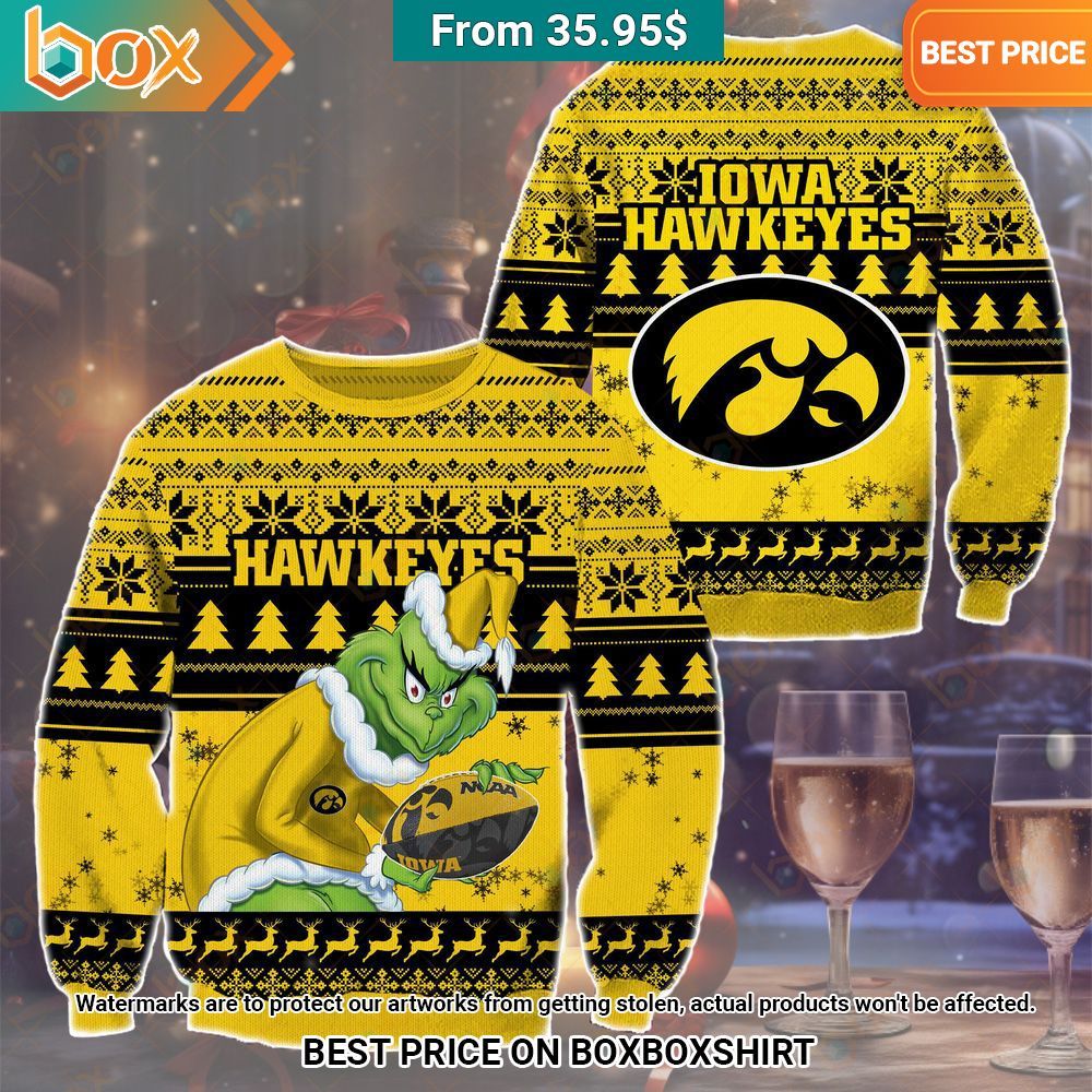 The Grinch Christmas Iowa Hawkeyes Sweater Trending picture dear