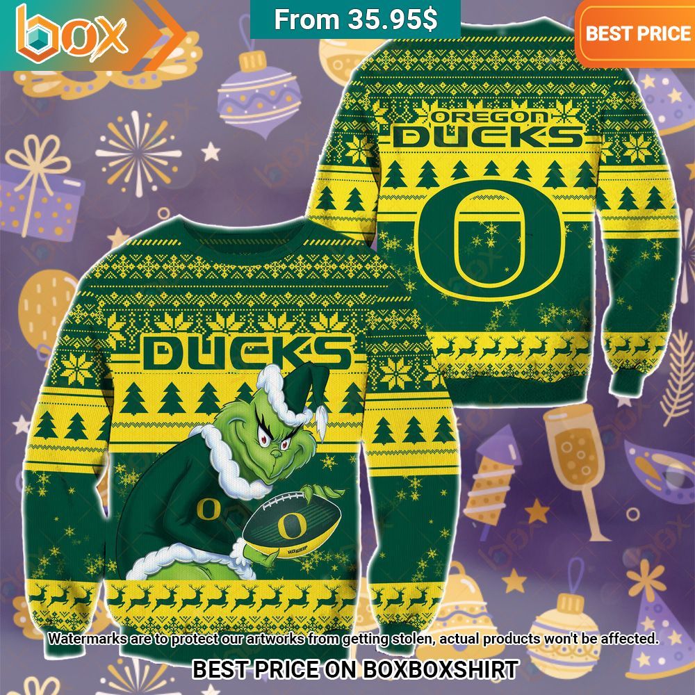 The Grinch Christmas Oregon Ducks Sweater Unique and sober