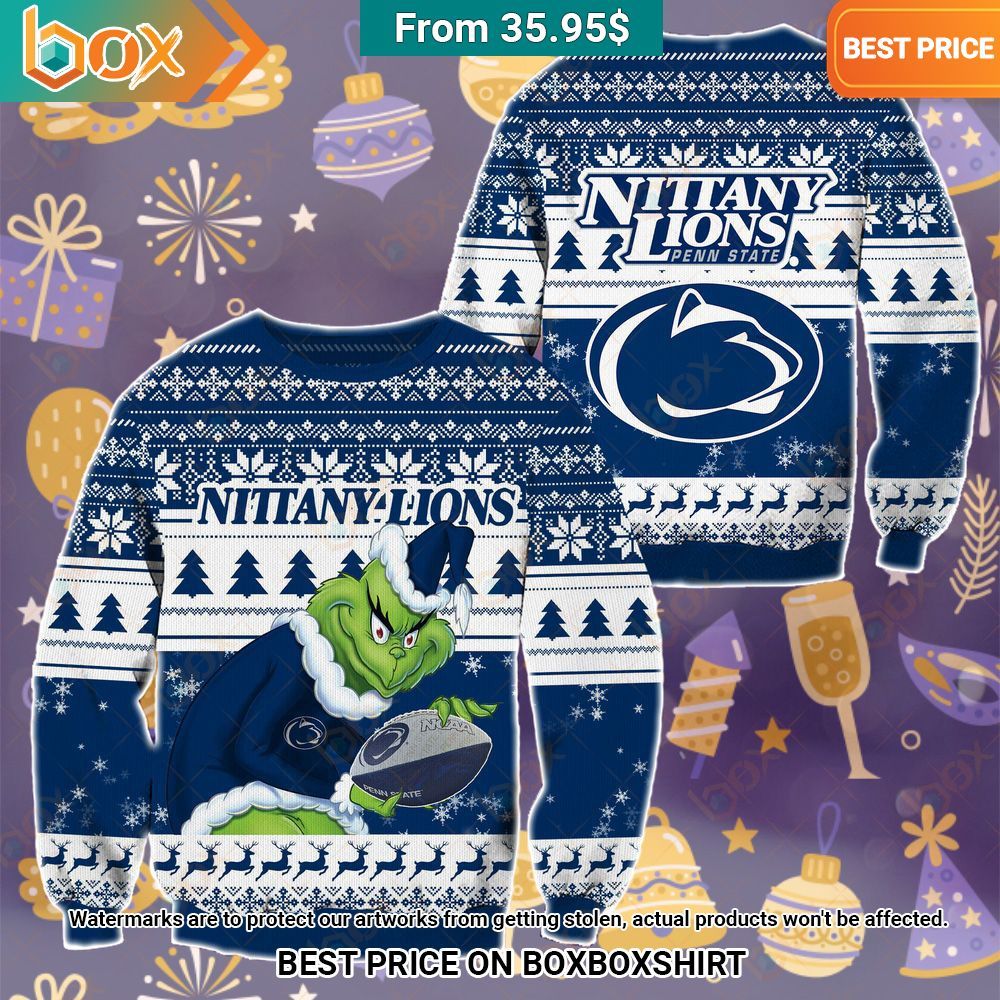 The Grinch Christmas Penn State Nittany Lions Sweater Our hard working soul