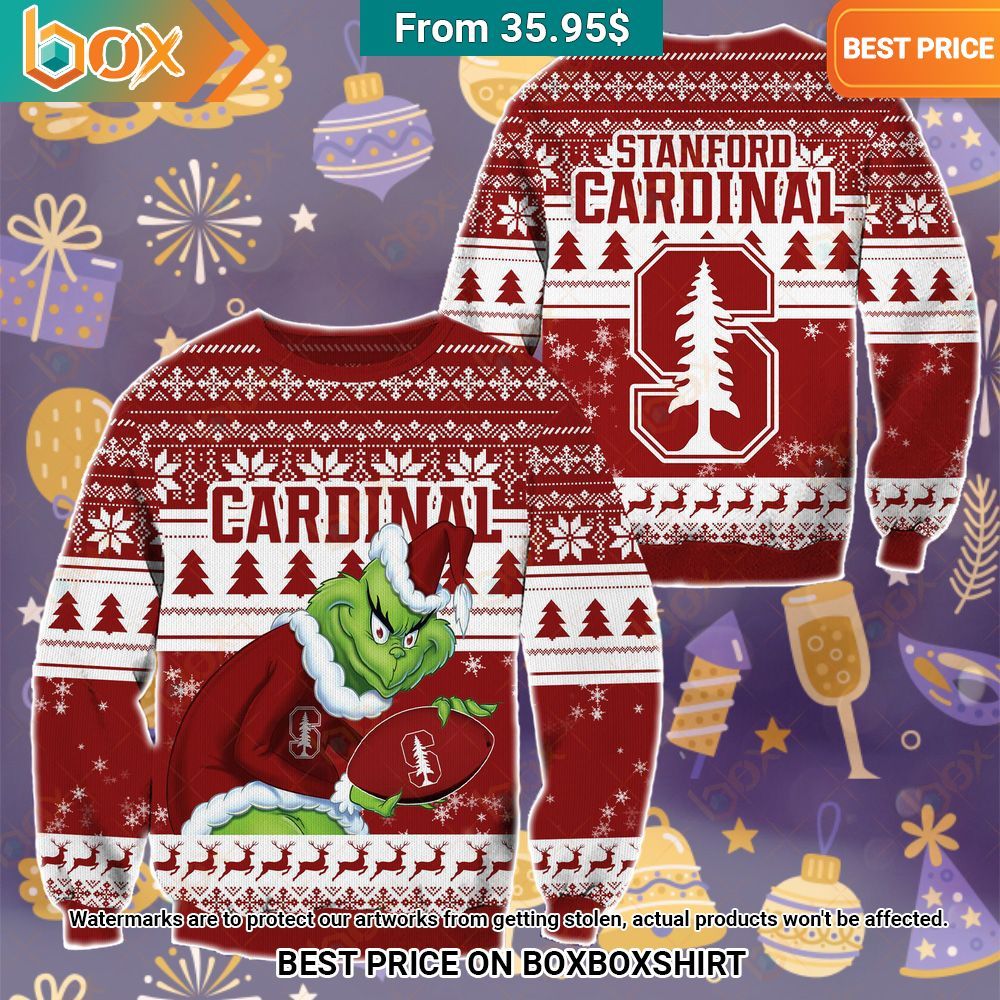 The Grinch Christmas Stanford Cardinal Sweater It is too funny