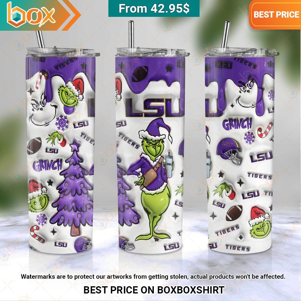 The Grinch LSU Tigers Grinch Christmas Skinny Tumbler It is more than cute