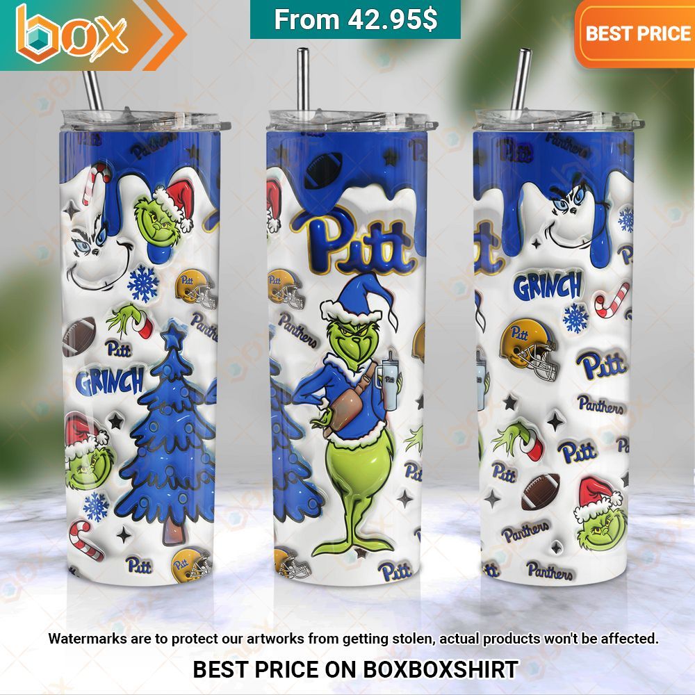 The Grinch Pittsburgh Panthers Christmas Skinny Tumbler Sizzling