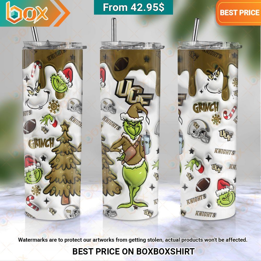 The Grinch UCF Knights Christmas Skinny Tumbler Which place is this bro?