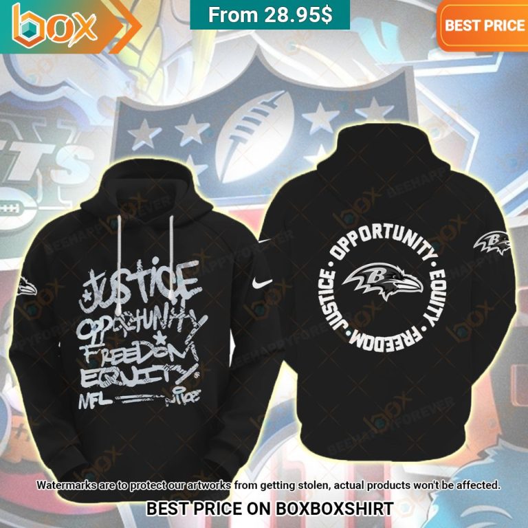 Baltimore Ravens Justice Opportunity Equity Freedom Sweatshirt, Hoodie