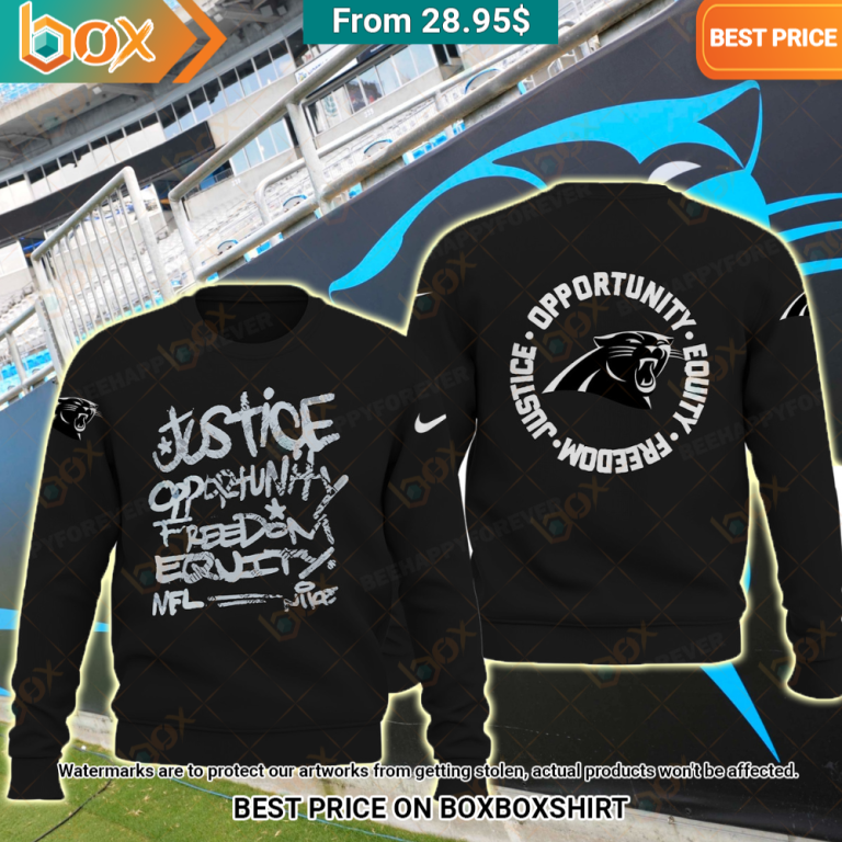 Carolina Panthers Justice Opportunity Equity Freedom Sweatshirt, Hoodie2