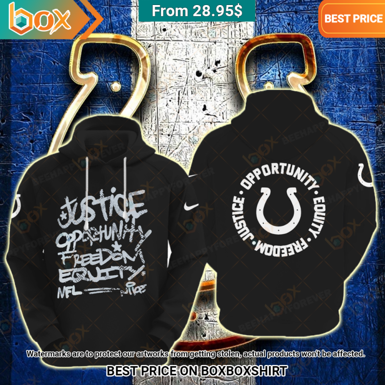 Indianapolis Colts Justice Opportunity Equity Freedom Sweatshirt, Hoodie