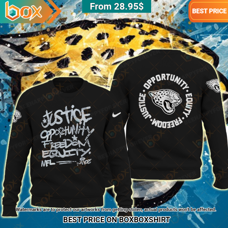 Jacksonville Jaguars Justice Opportunity Equity Freedom Sweatshirt, Hoodie2